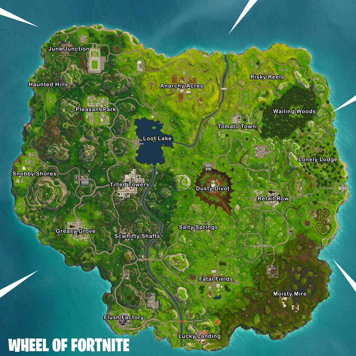 Fortnite Map – Season 4 | Wheel Of Fortnite - 1229 x 1229 jpeg 223kB