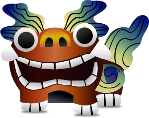 シーサーのイラスト 無料イラスト作成ソフトinkscape インクスケープ の作品集