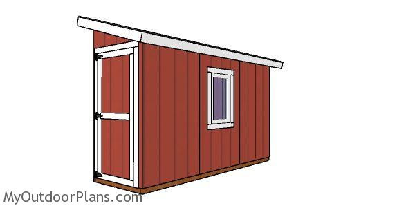 4x12 Lean to Shed Plans MyOutdoorPlans Free ...