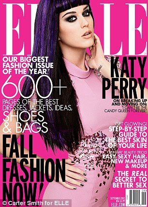 Cover girl: The Teenage Dream star graces the cover of September US Elle magazine