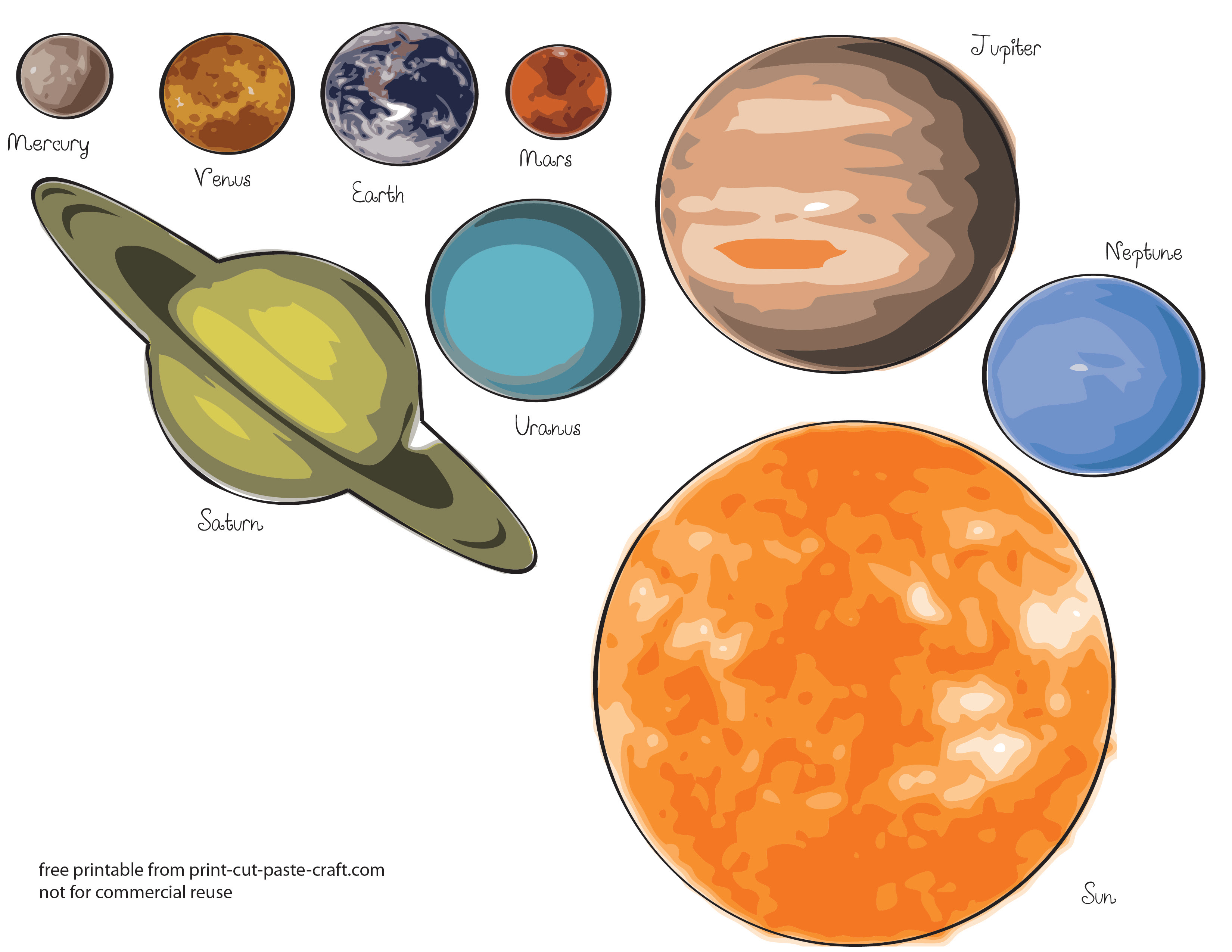 Coloring Pages Printable Free Printable Solar System Planets