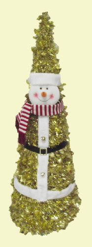 Gold Pull-up Christmas Tree with LED Lights & Snowman Costume ( Buy 1 Get 1 Free)