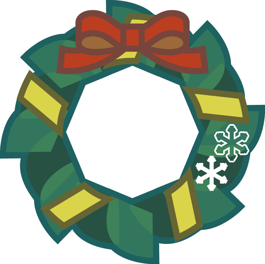 クリスマスリースイラスト枠 シンプルデザイン 可愛い無料イラスト素材集