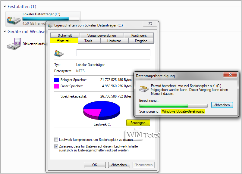 Wie kann ich alle Daten l schen - Windows?