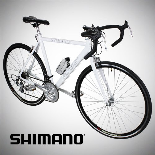 New 54cm Aluminum Road Bike Racing Bicycle 21 Speed Shimano - White Color