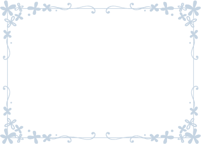 枠 飾り枠 飾り罫 飾り線 おしゃれな小花のデザイン 無料イラスト素材