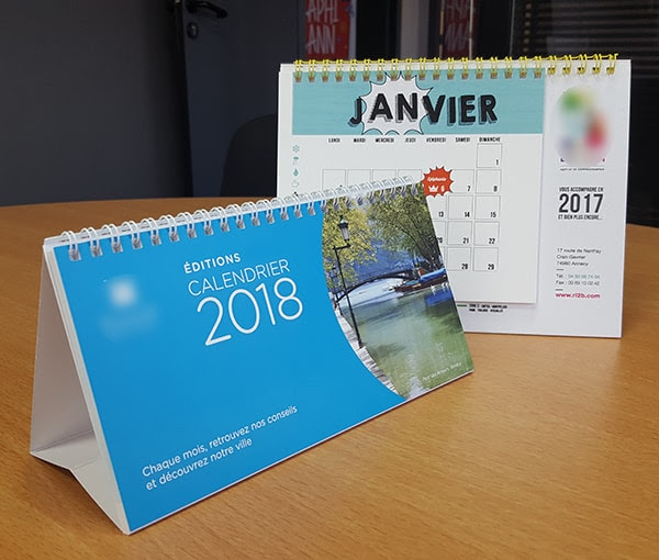  Calendrier  personnalis  entreprise de bureau  chevalet 