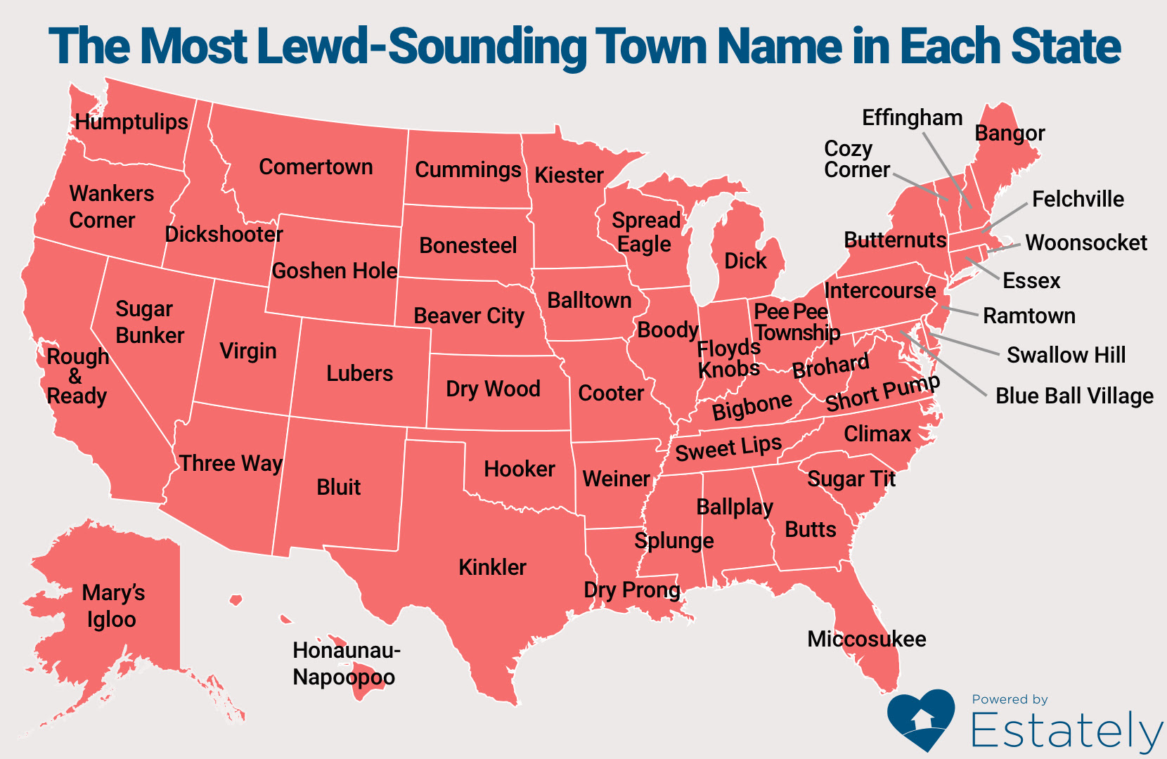 The Complete List Of Lewd Sounding Town Names In America
