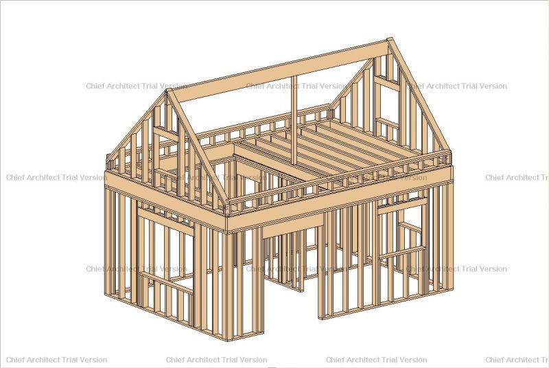 14x16 Cabin Small House Plans Modern