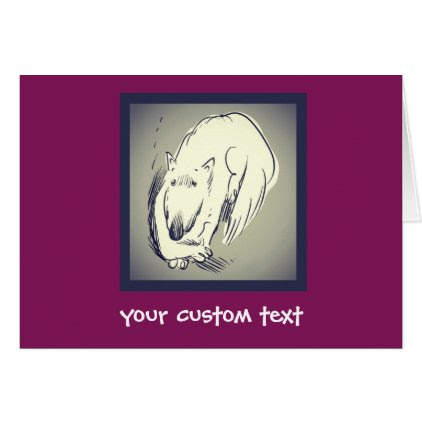 collie dog hand drawn cartoon customizable card