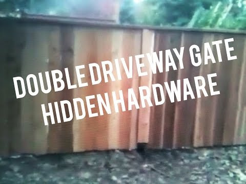 Driveway Gate, Wooden Double, Wheels, Easy How to Build 