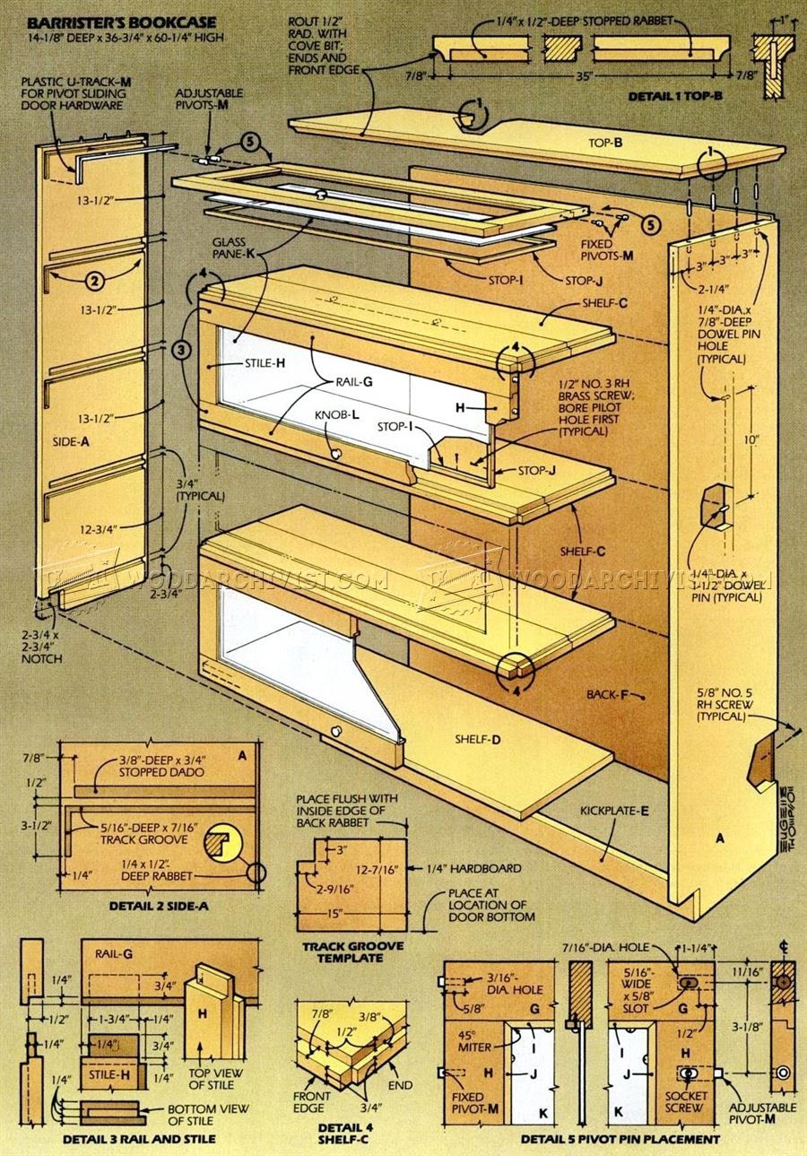 Barristers Bookcase Plans â¢ WoodArchivist
