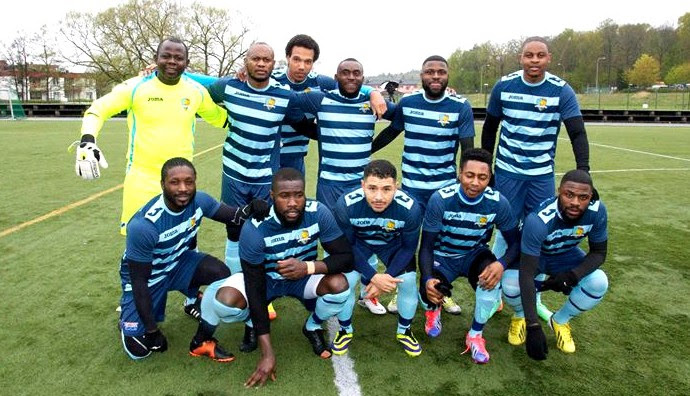 Yanick Manzi Manzizila e Alex Manzizila Kongo United FC (Foto: Reprodução / Site Oficial do Kongo United FC)