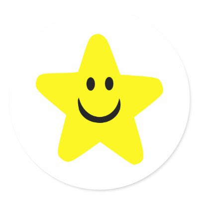 Star Smile Round Stickers by