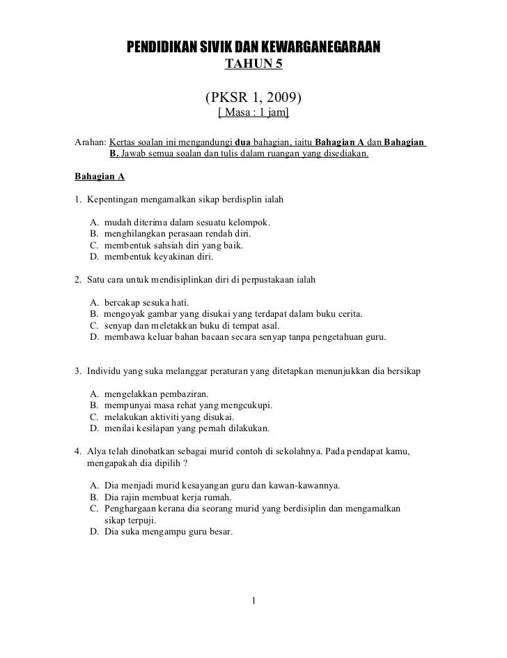 Pendidikan sivik tahun 5