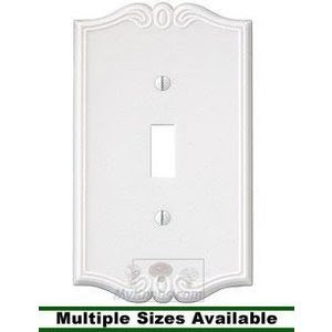 JustSwitchplates.com Offers: Creative Wall Plates JDM-02848 Outlet ... - Creative Switch Plates - Classic Materials Charleston Plastic White  Switchplate