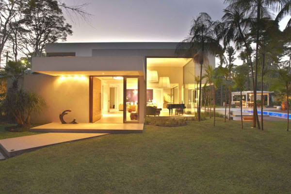 Modern Family House with Exotic Landscape