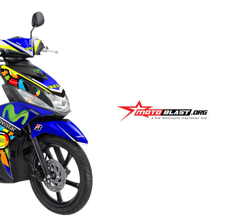 Modif Striping Yamaha Mio M3 Sun Moon Blue VR46 MOTOBLAST Modif Striping Yamaha Mio M3 Sun Moon Blue VR46 MOTOBLAST