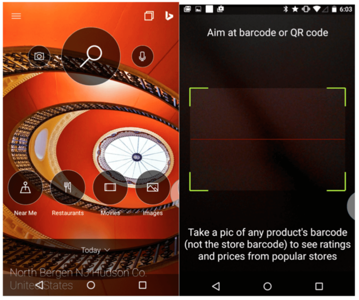 Bing barcode scanner
