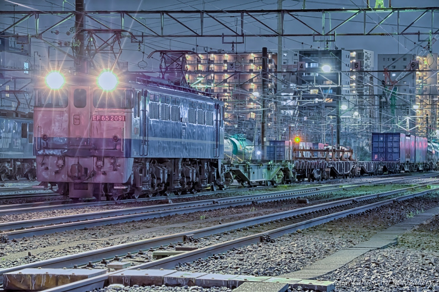 夜の新小岩操貨物列車停車風景 Hdri 東京都葛飾区東新小岩 Landscapephotogallery