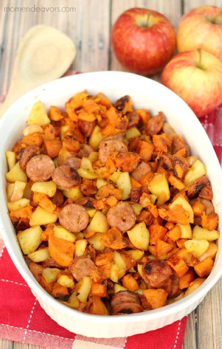 One-Pan Paleo Chicken Apple Sausage & Sweet Potato Skillet