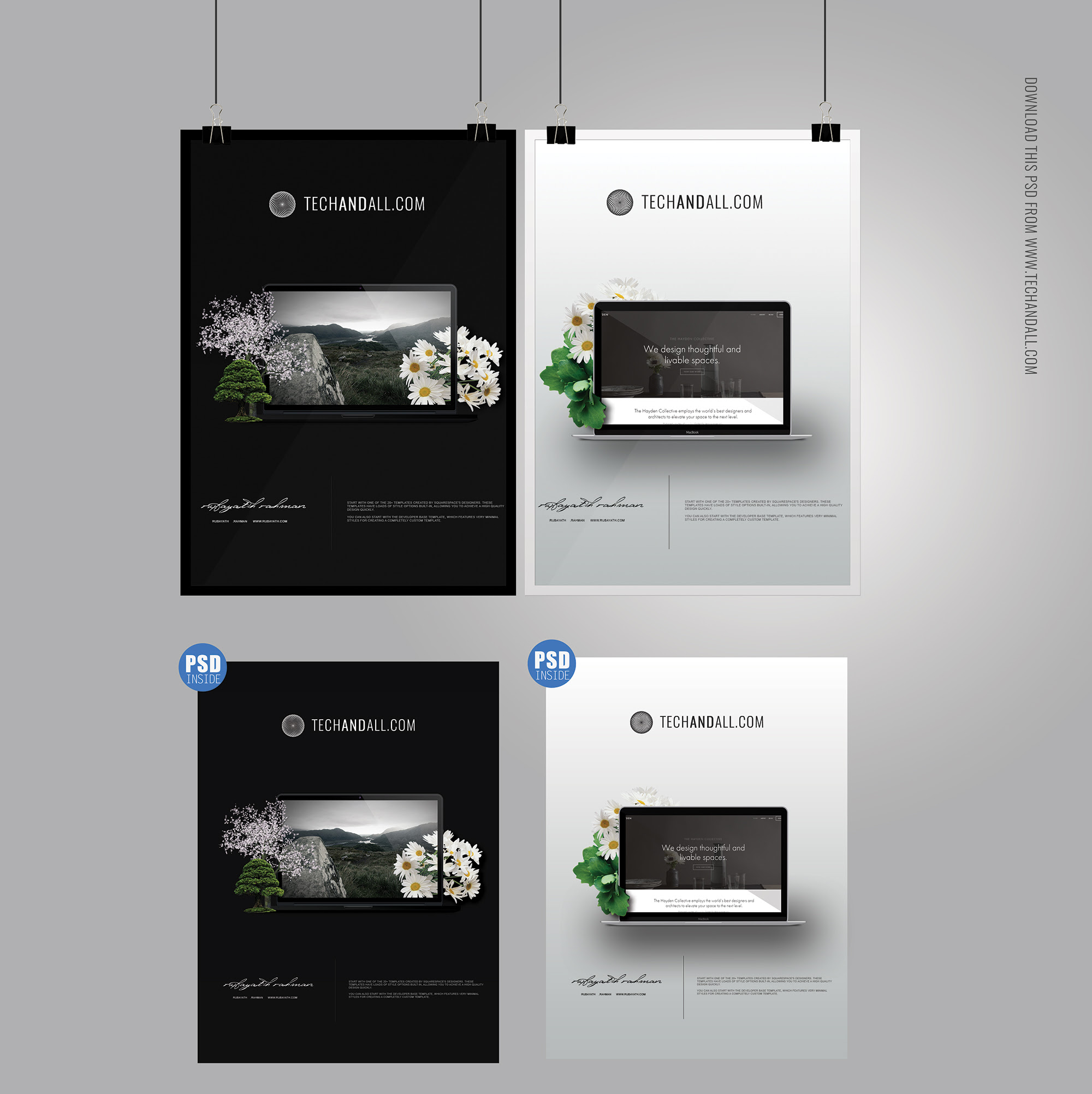 Download 50+ Beautiful & Stylish Free PSD Frame/Poster MockUps for ...