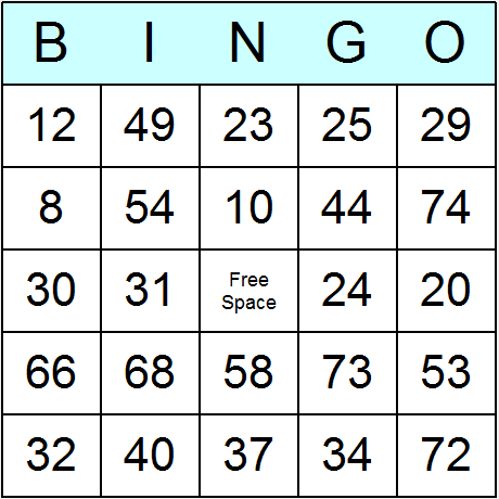Best printable bingo cards 1-75 | Roy Blog
