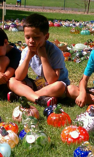 Halloween glass pumpkins 2011