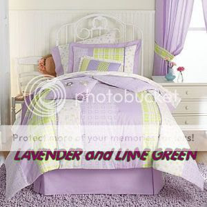 lime green and lavender girls comforter and bedding sets