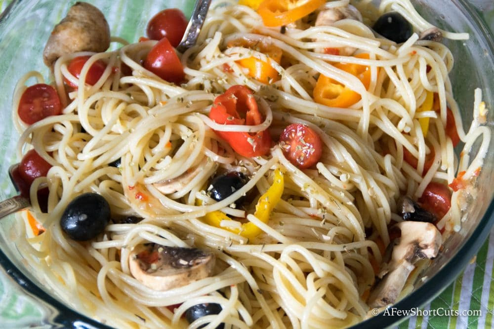 Spaghetti Salad - Easy Healthy Side Dish - A Few Shortcuts