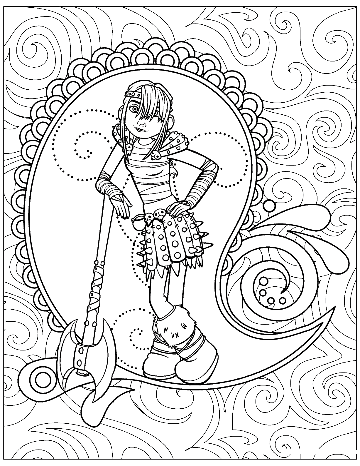 Download Coloring page - Astrid