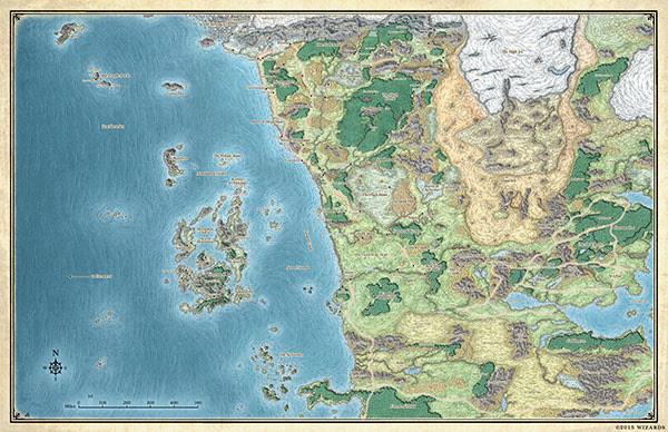 Dnd 5e World Map Map of Faerün | Dungeons & Dragons