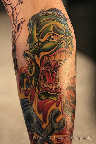 This arm tattoo is one of the more interesting and unique designs I've come 