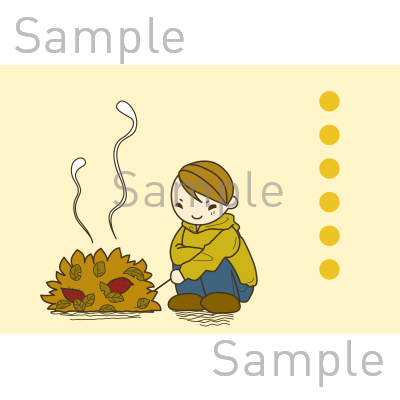 焼き芋をする女の子の無料イラスト素材 登録不要のイラストぱーく