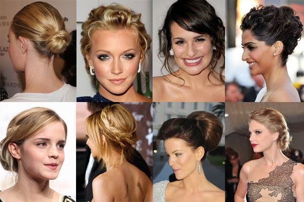 updo hairstyle round face