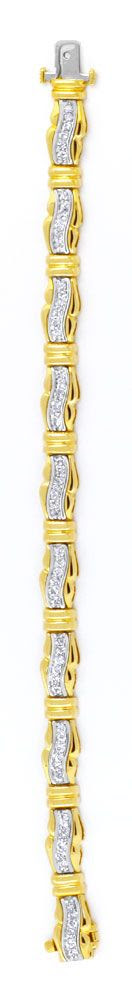 Original-Foto 3, BRILLANTARMBAND 1,9ct RIVER VOLLSCHLIFF GOLD LUXUS! NEU