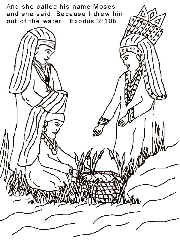 Download Free Baby Moses Coloring Page, Download Free Clip Art ...