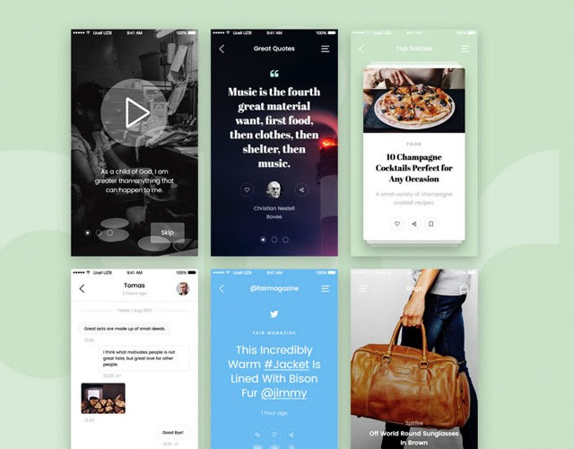 fair 30 Free mobile UI kits for Photoshop and Sketch