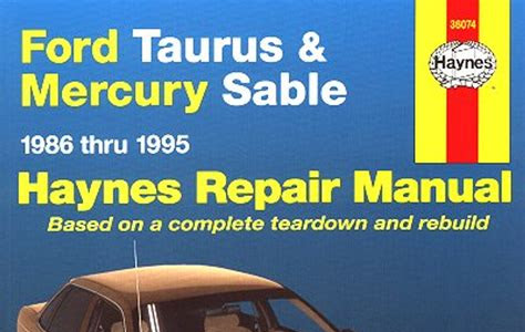 Link Download haynes repair manuals mercury sable Book Directory PDF