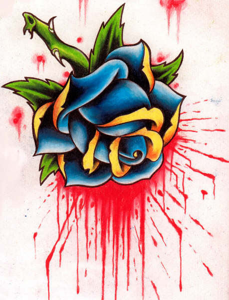 old school roses tattoo. rose-tattoo-designs