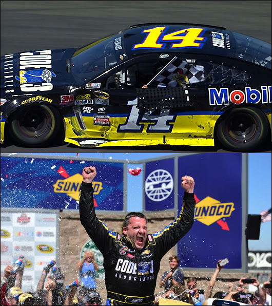 tony stewart wins at sonoma