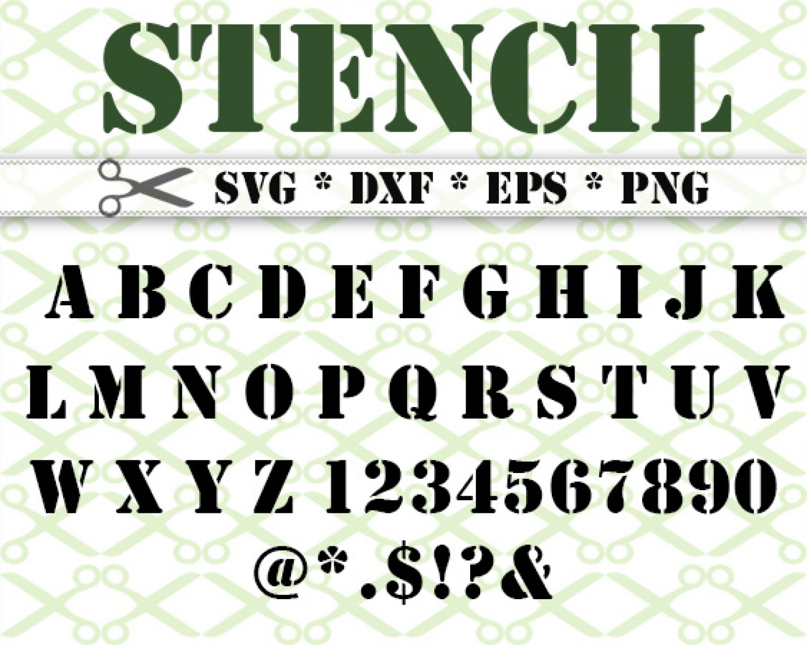 Download Stencil Svg Font Cricut Silhouette Files Svg Dxf Eps Png Monogramsvg Com By Svg Designs
