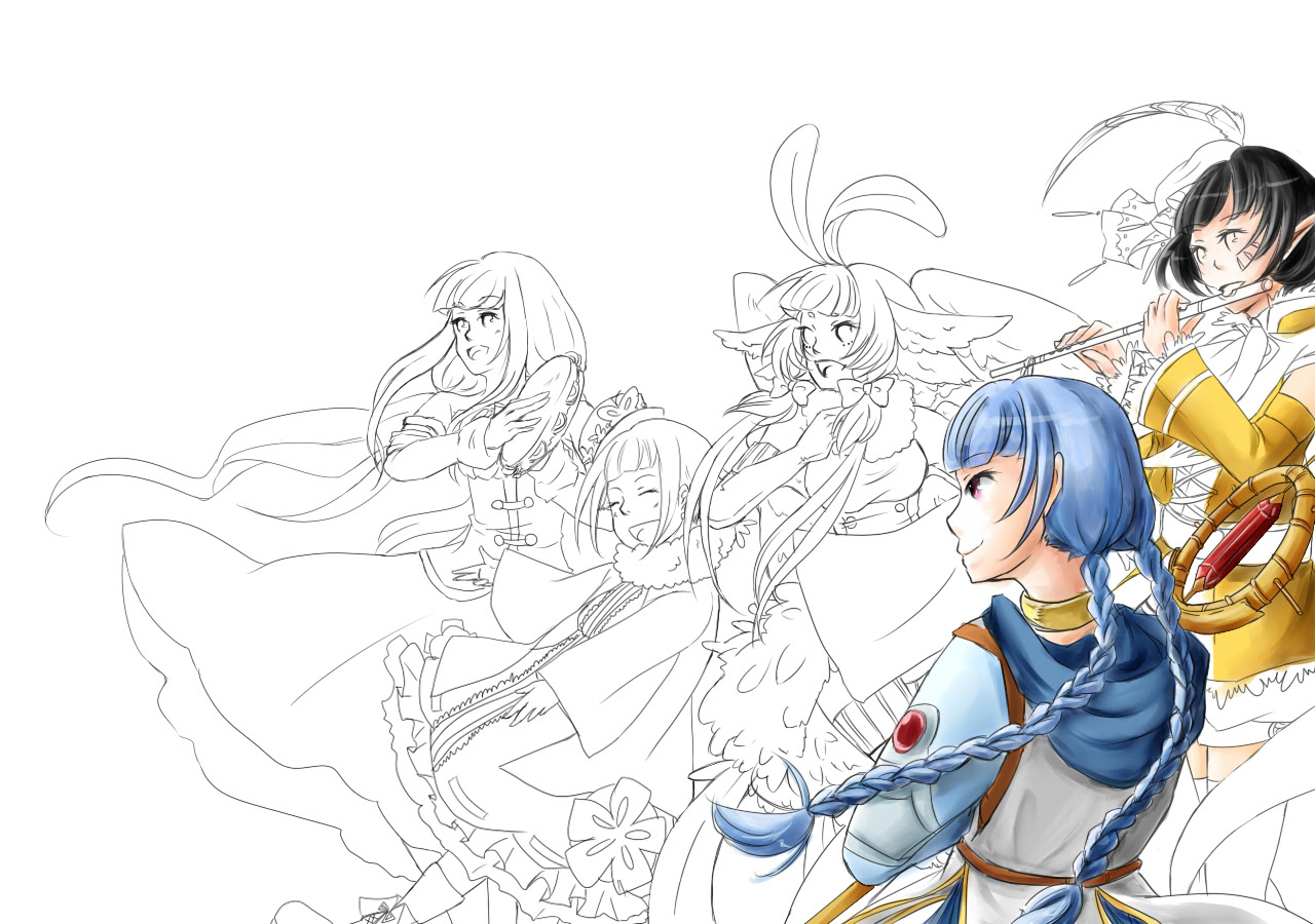 集合絵を描くときに思うこと 澪筋の跡