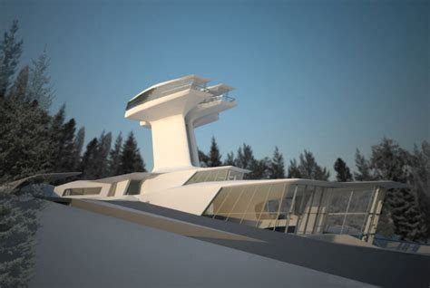 ultra contemporary luxury villa set   slopes