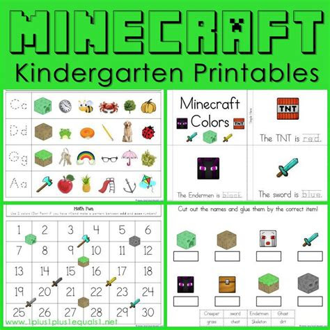 One effective way to do this is through the use of free kindergarten printable activities. minecraft printable worksheets learning how to read