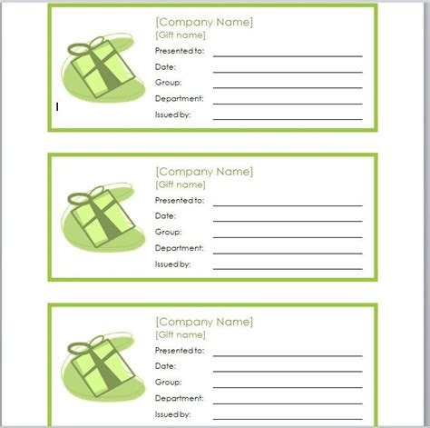  free gift voucher templates free word templates