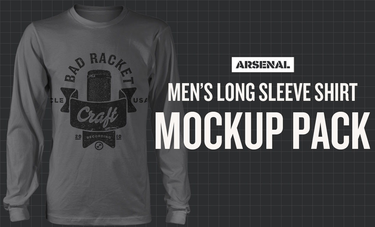 Download Men's Long Sleeve Shirt Mockup Templates Pack