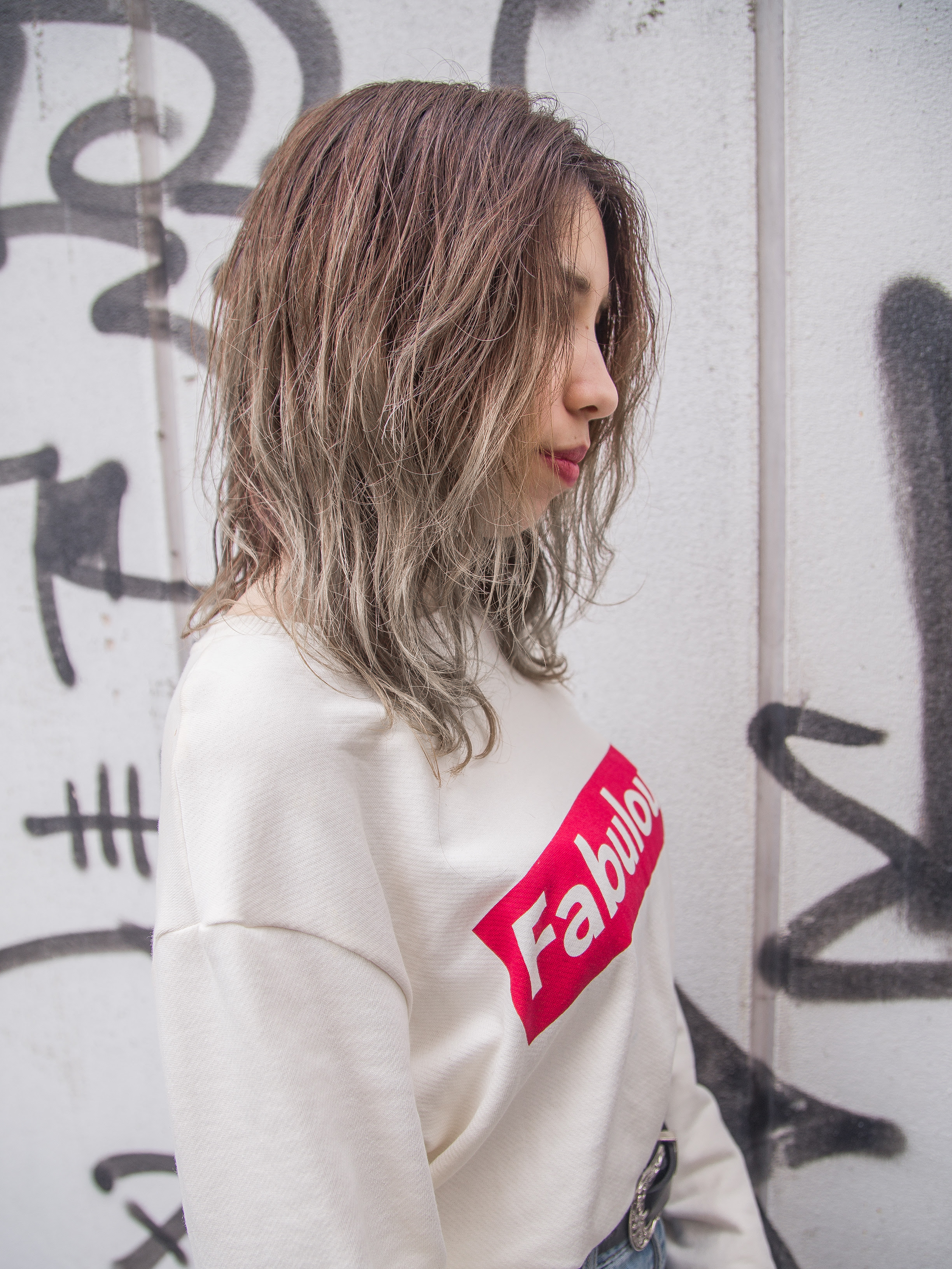 外国人風ハイライトはバレイヤージュが可愛い Violet バイオレット 青山 表参道 名古屋栄 横浜の美容室
