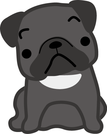 パグ 犬のイラスト 無料イラスト フリー素材