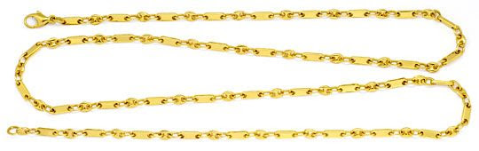 Originalfoto MASSIVE GOLD-KETTE BOHNEN MARINA SCHIFFSANKER PLÄTTCHEN